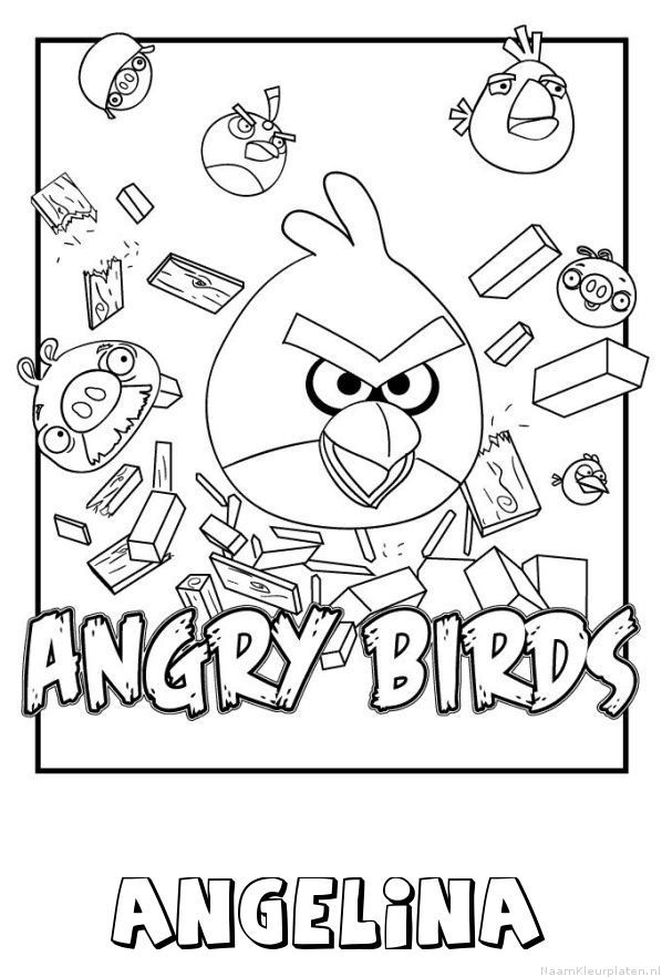 Angelina angry birds kleurplaat