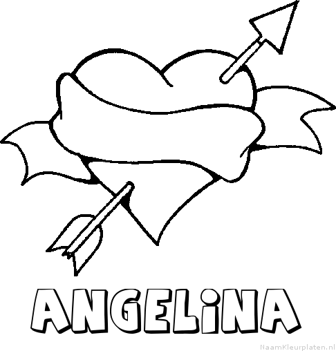 Angelina liefde kleurplaat
