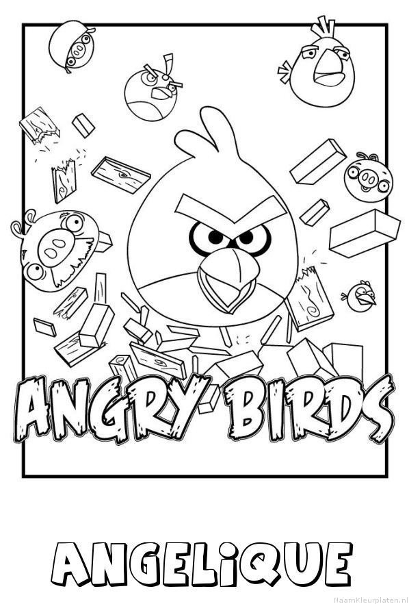 Angelique angry birds kleurplaat