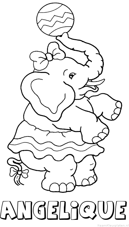 Angelique olifant kleurplaat