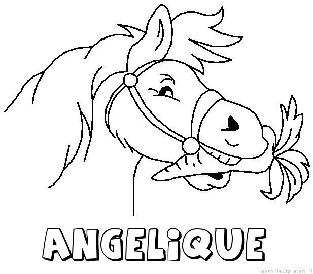 Angelique paard van sinterklaas kleurplaat