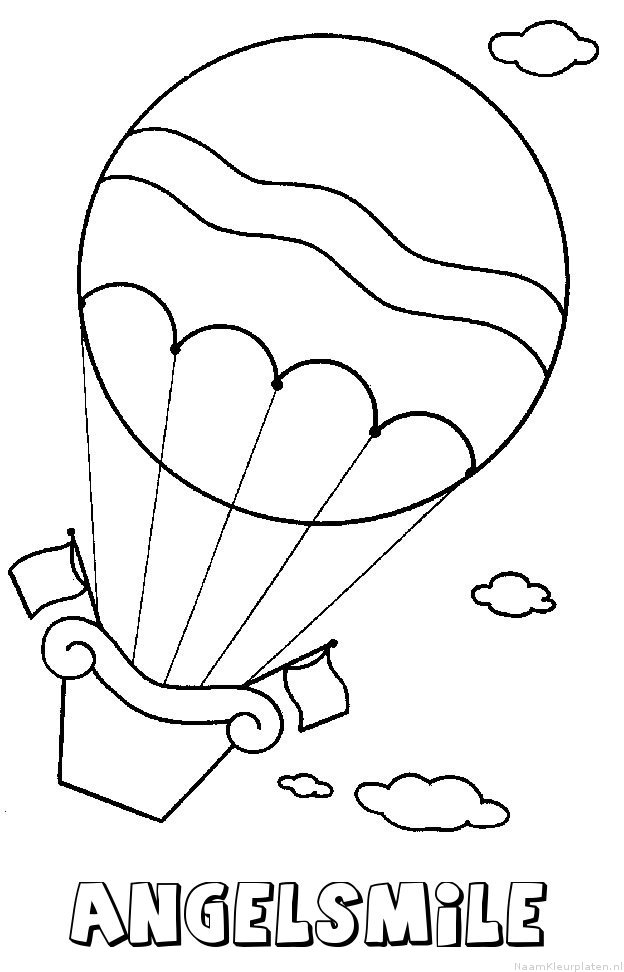 Angelsmile luchtballon kleurplaat