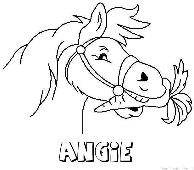 Angie paard van sinterklaas kleurplaat
