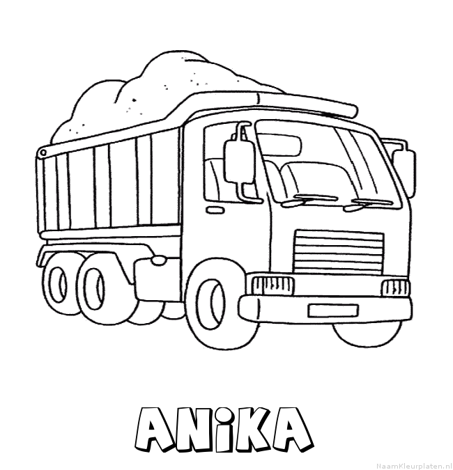 Anika vrachtwagen kleurplaat