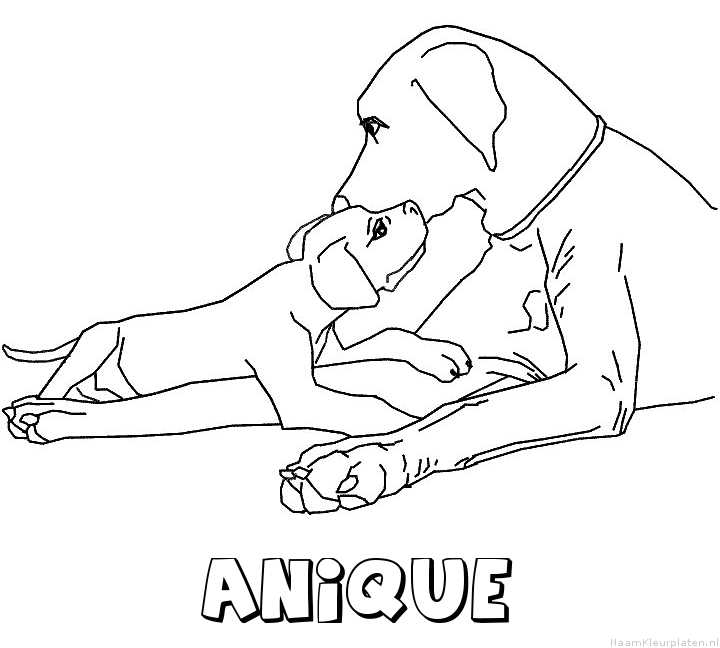 Anique hond puppy kleurplaat