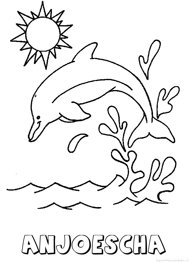 Anjoescha dolfijn kleurplaat