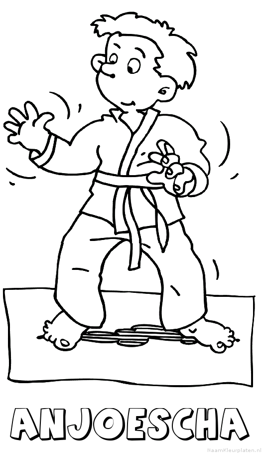 Anjoescha judo kleurplaat