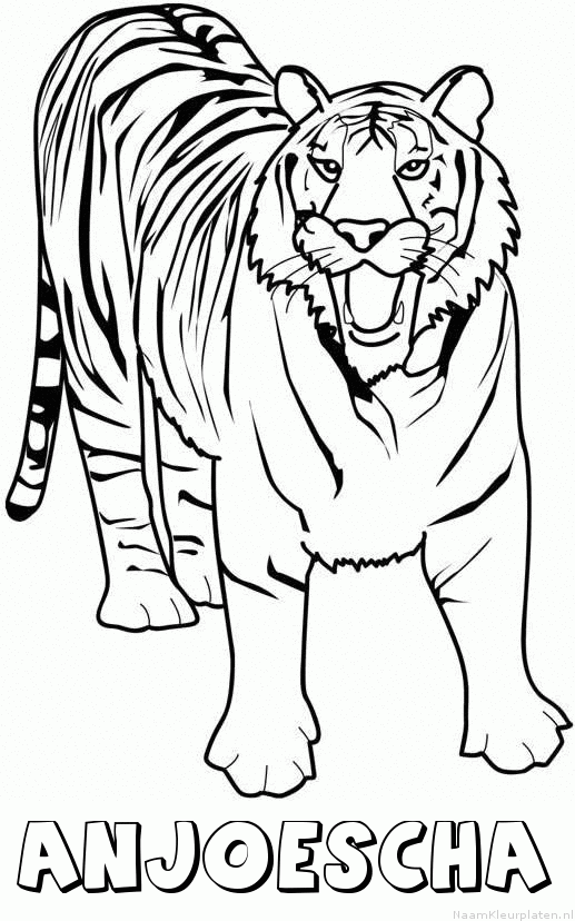 Anjoescha tijger 2 kleurplaat