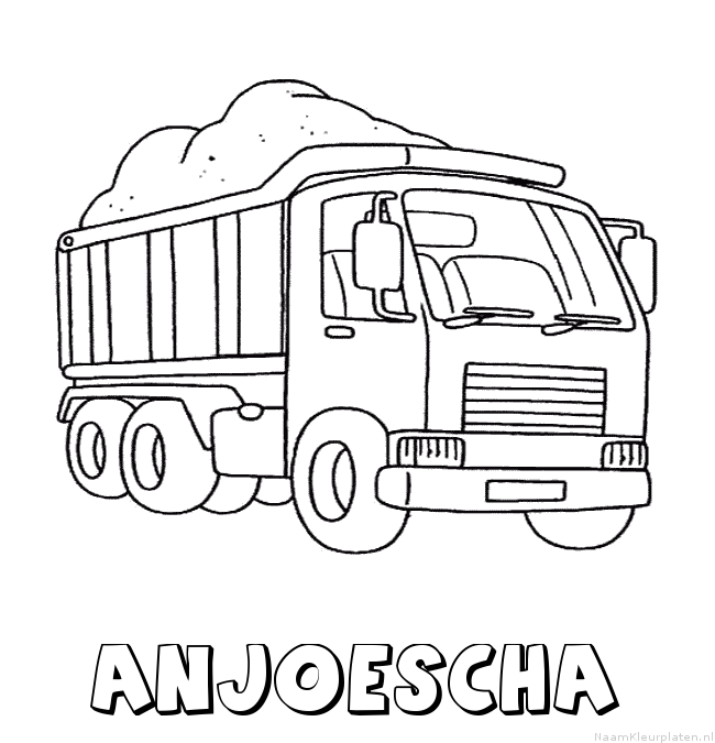 Anjoescha vrachtwagen kleurplaat