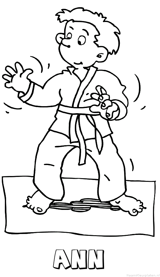 Ann judo kleurplaat