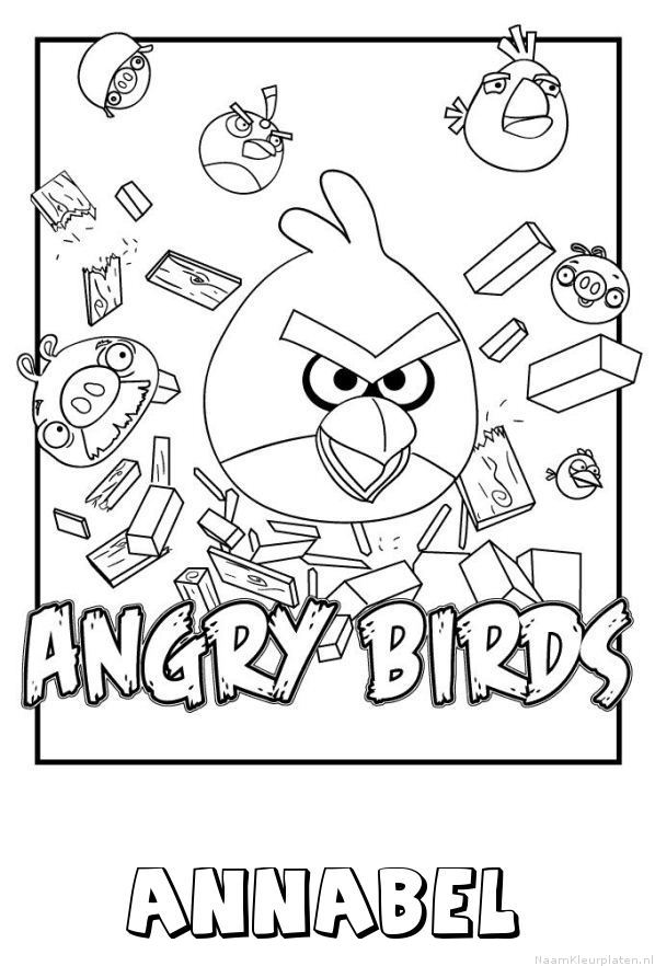 Annabel angry birds kleurplaat