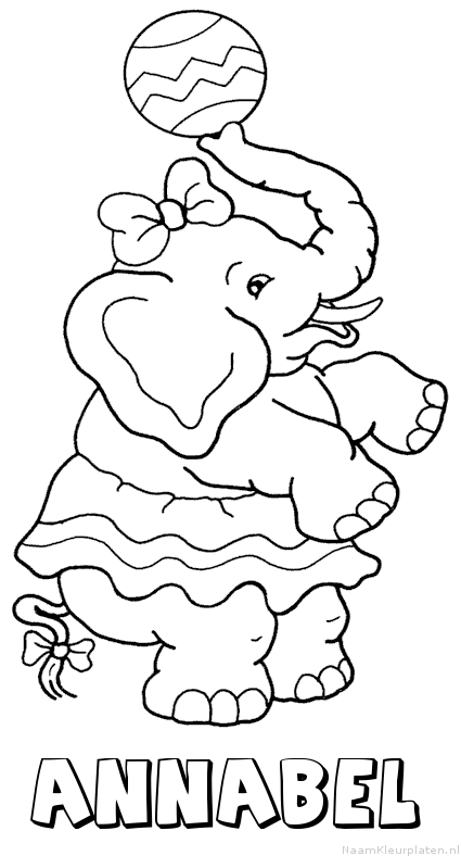 Annabel olifant kleurplaat