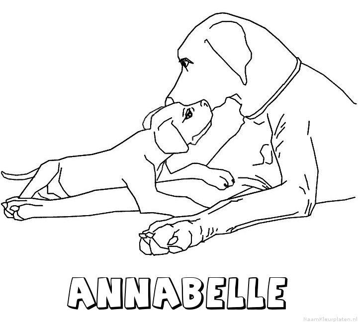 Annabelle hond puppy kleurplaat