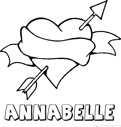 Annabelle liefde kleurplaat