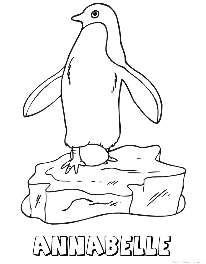 Annabelle pinguin kleurplaat