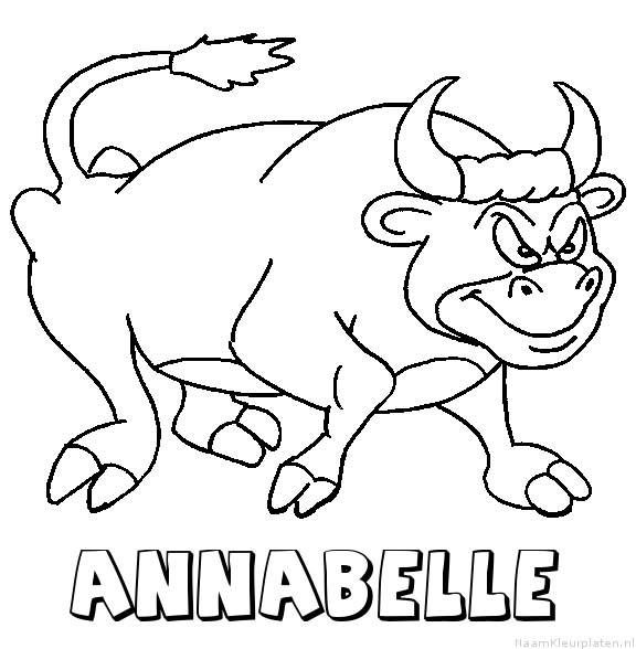 Annabelle stier kleurplaat