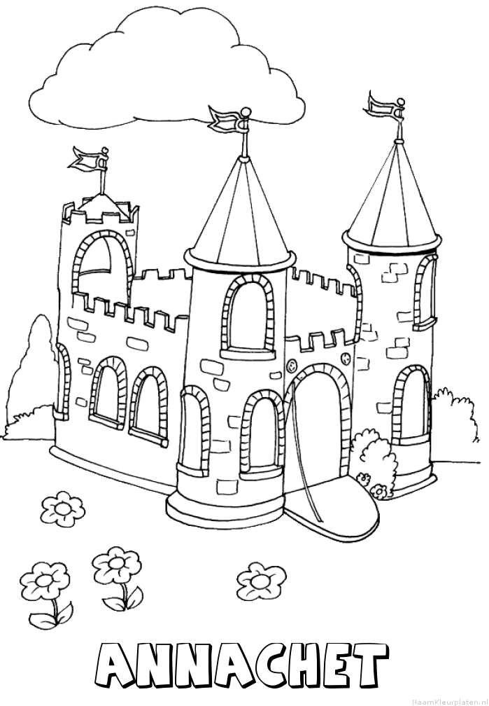 Annachet kasteel kleurplaat