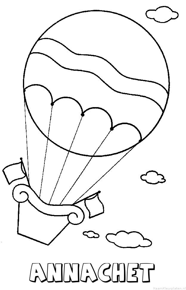 Annachet luchtballon kleurplaat