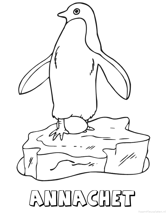 Annachet pinguin kleurplaat