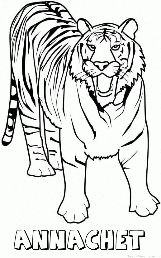 Annachet tijger 2 kleurplaat