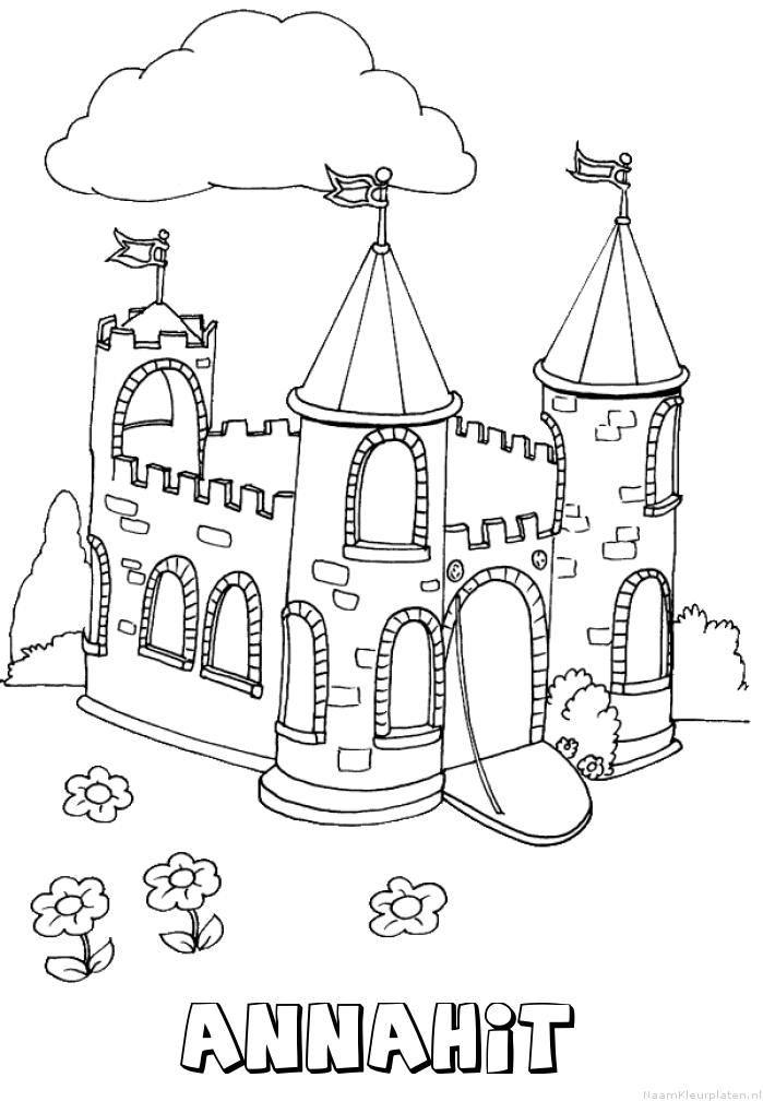 Annahit kasteel kleurplaat
