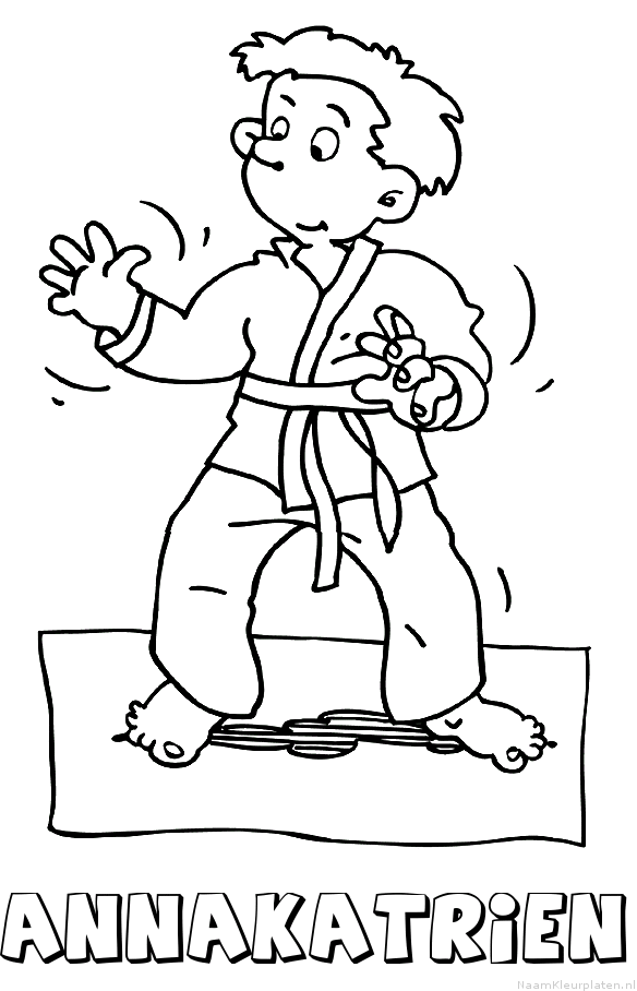 Annakatrien judo kleurplaat