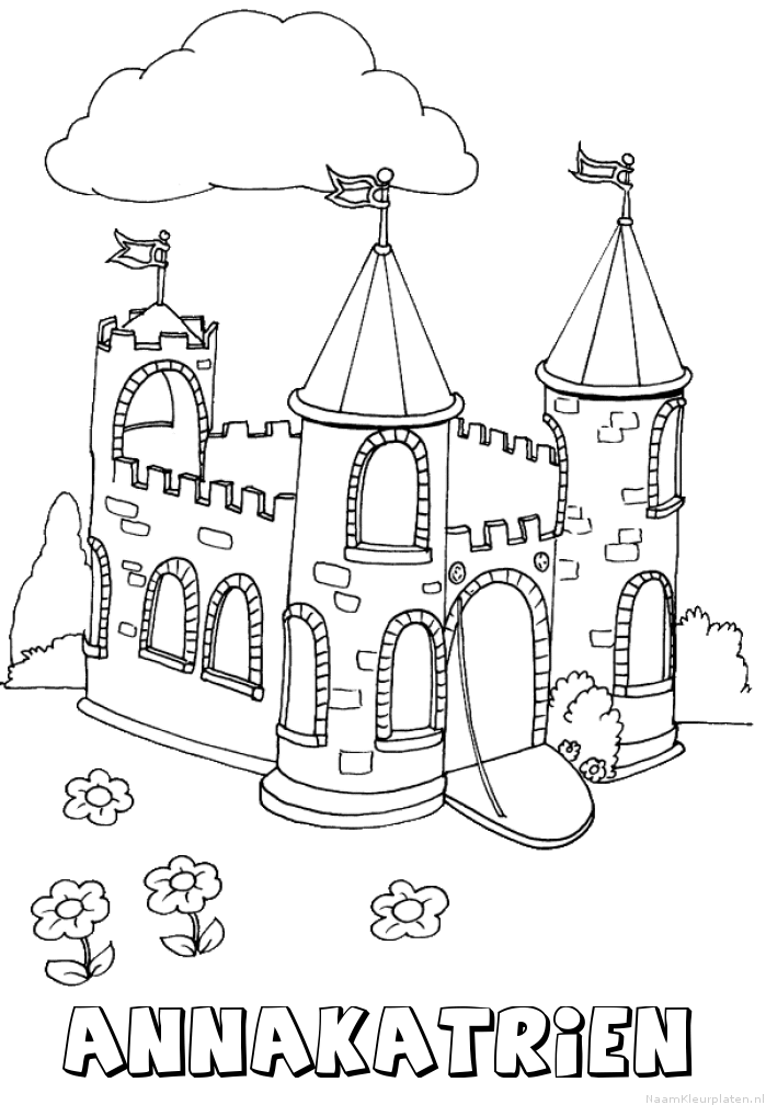 Annakatrien kasteel kleurplaat