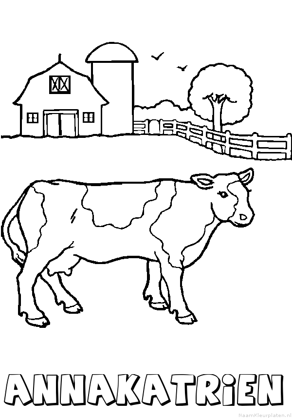 Annakatrien koe kleurplaat