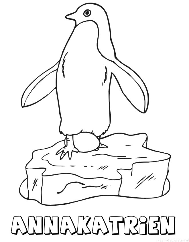 Annakatrien pinguin kleurplaat