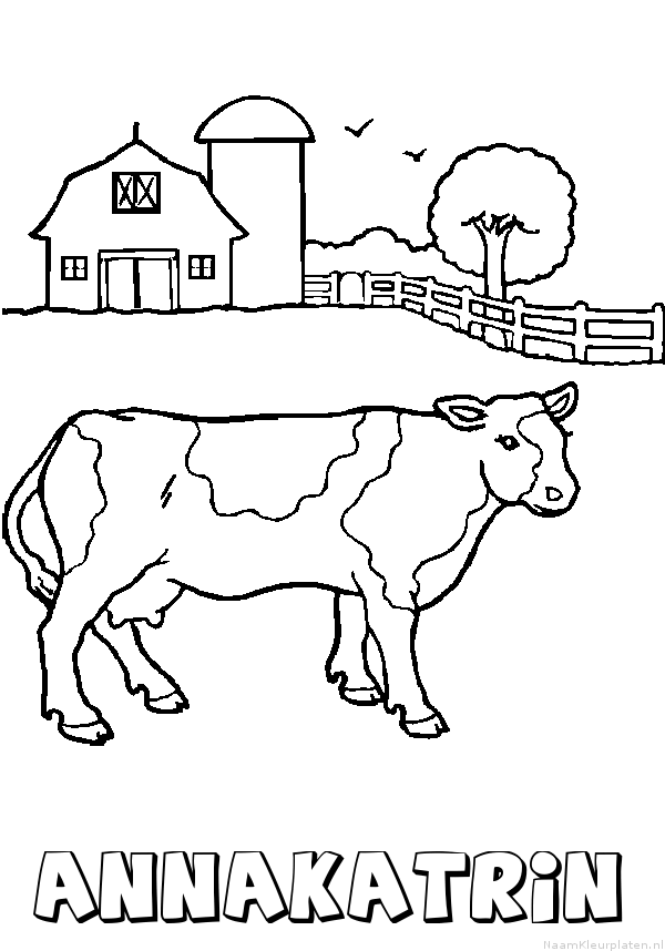 Annakatrin koe kleurplaat