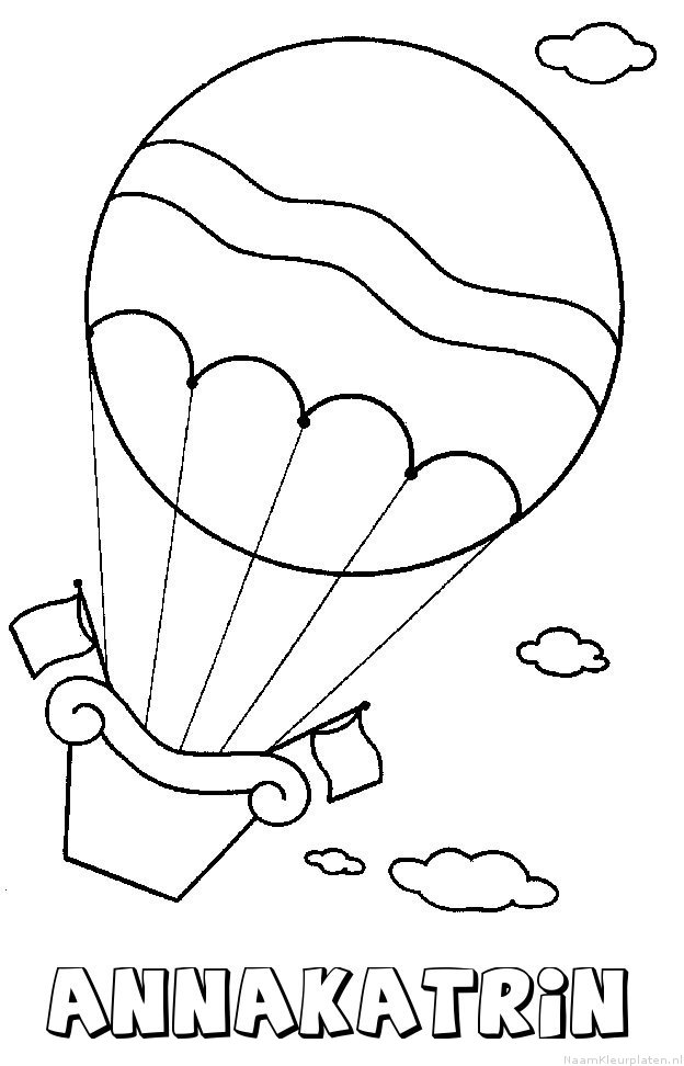 Annakatrin luchtballon kleurplaat
