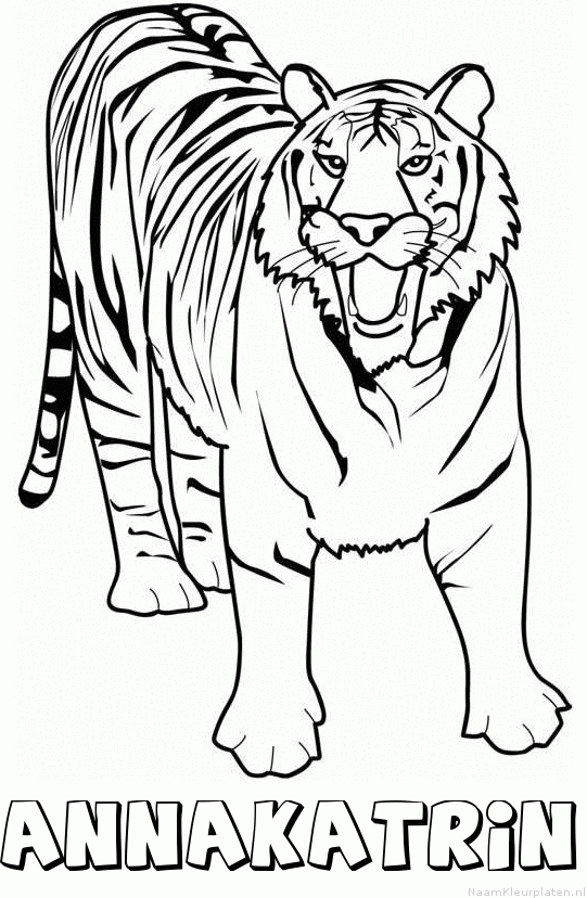Annakatrin tijger 2 kleurplaat