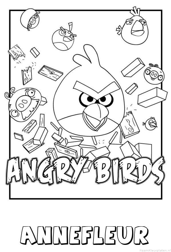 Annefleur angry birds kleurplaat