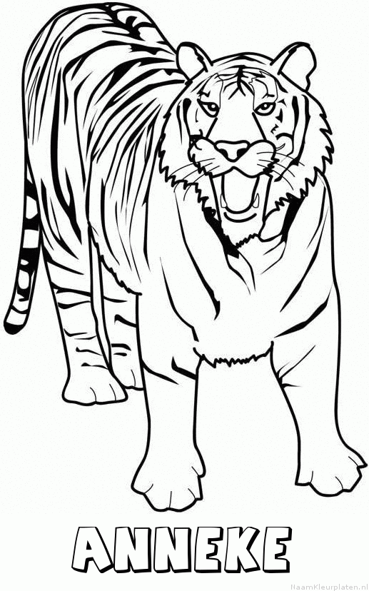Anneke tijger 2 kleurplaat