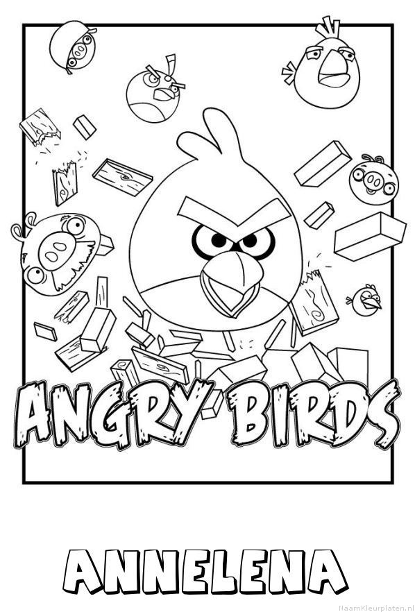 Annelena angry birds kleurplaat