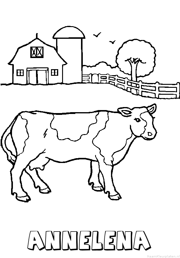 Annelena koe kleurplaat