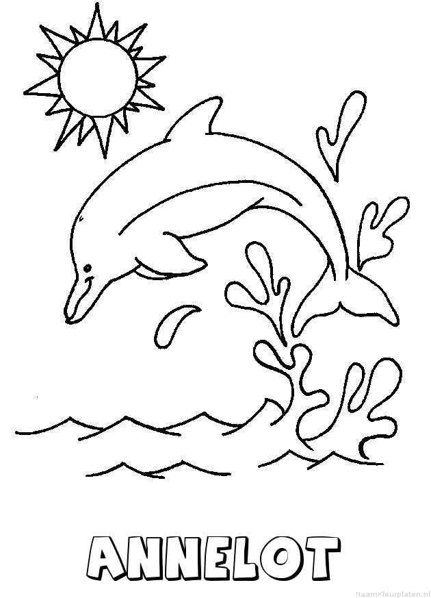 Annelot dolfijn kleurplaat