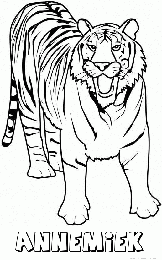 Annemiek tijger 2 kleurplaat