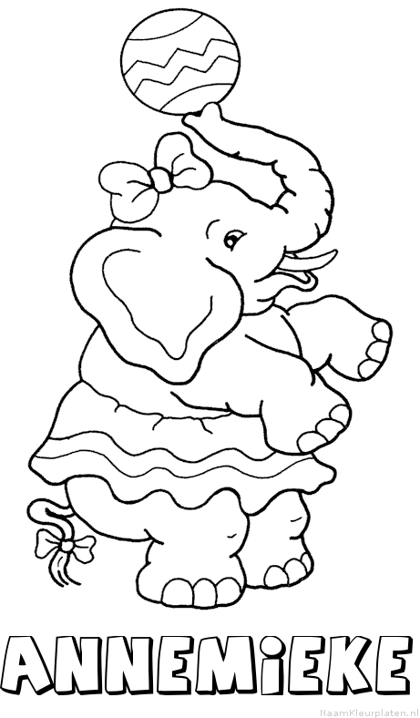 Annemieke olifant kleurplaat