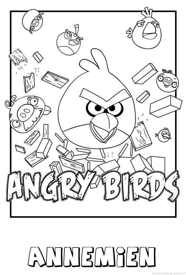 Annemien angry birds kleurplaat