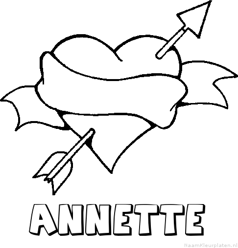 Annette liefde kleurplaat