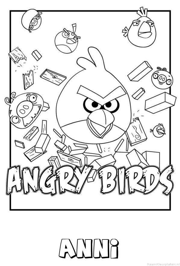 Anni angry birds kleurplaat