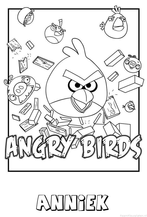 Anniek angry birds kleurplaat