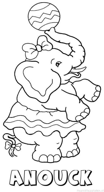 Anouck olifant kleurplaat