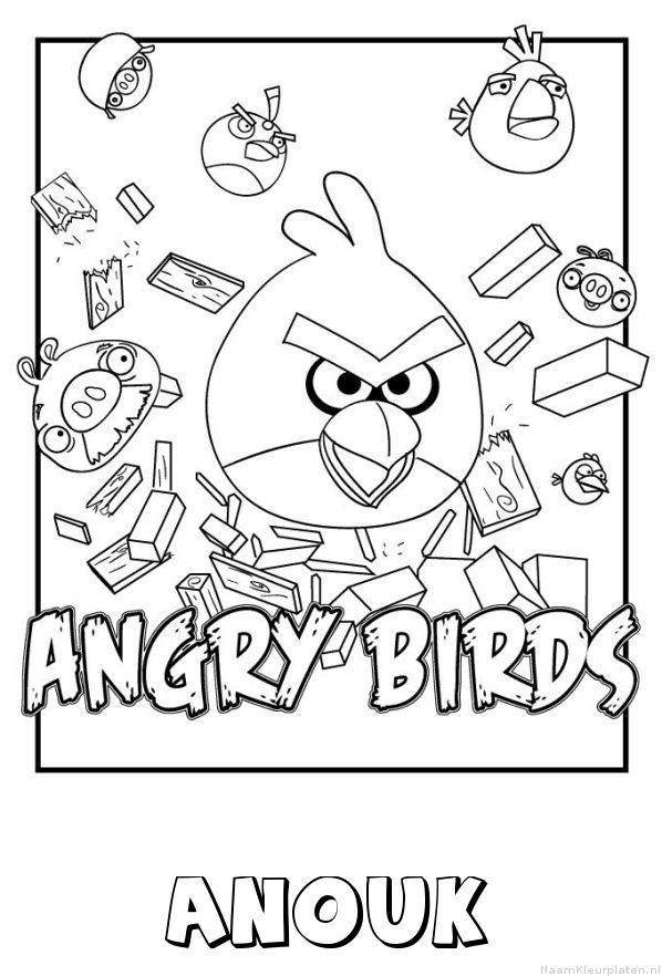 Anouk angry birds kleurplaat