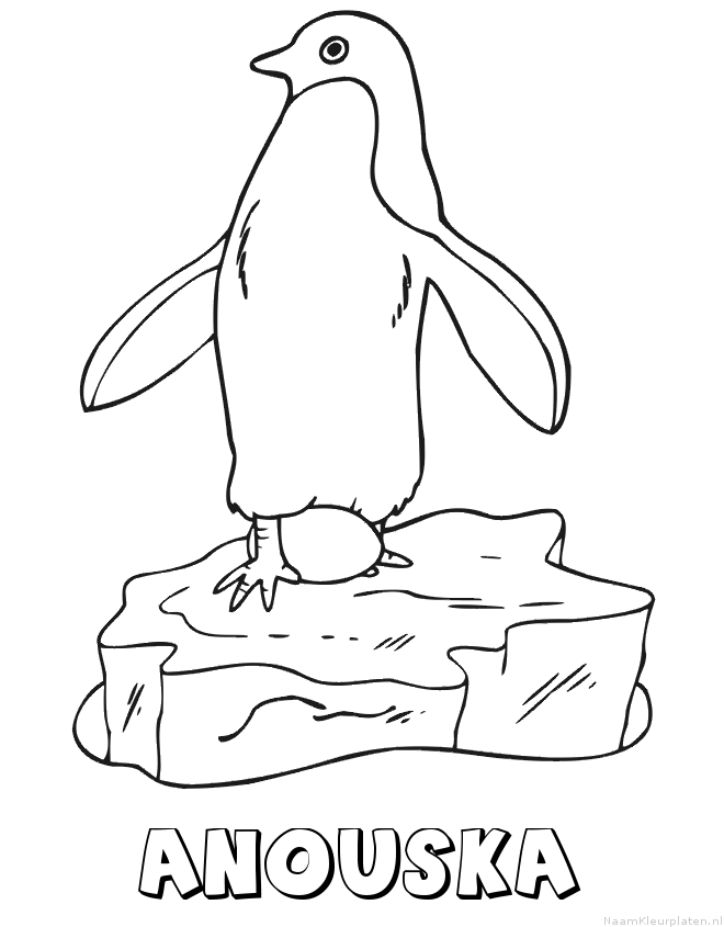 Anouska pinguin kleurplaat