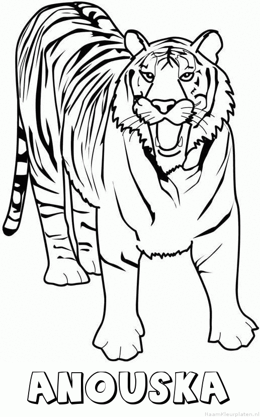 Anouska tijger 2 kleurplaat