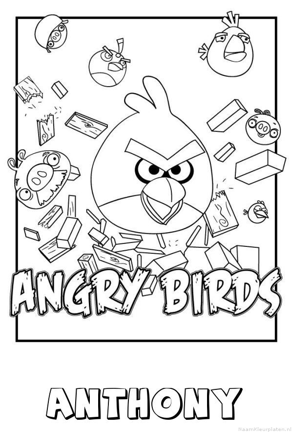 Anthony angry birds kleurplaat