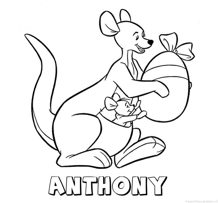 Anthony kangoeroe kleurplaat