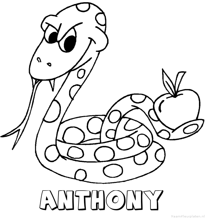 Anthony slang kleurplaat
